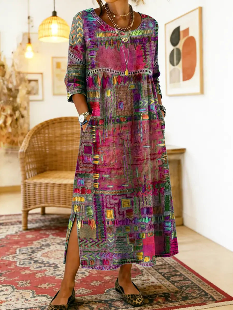 Lunara | Ethnic Patchwork Dress