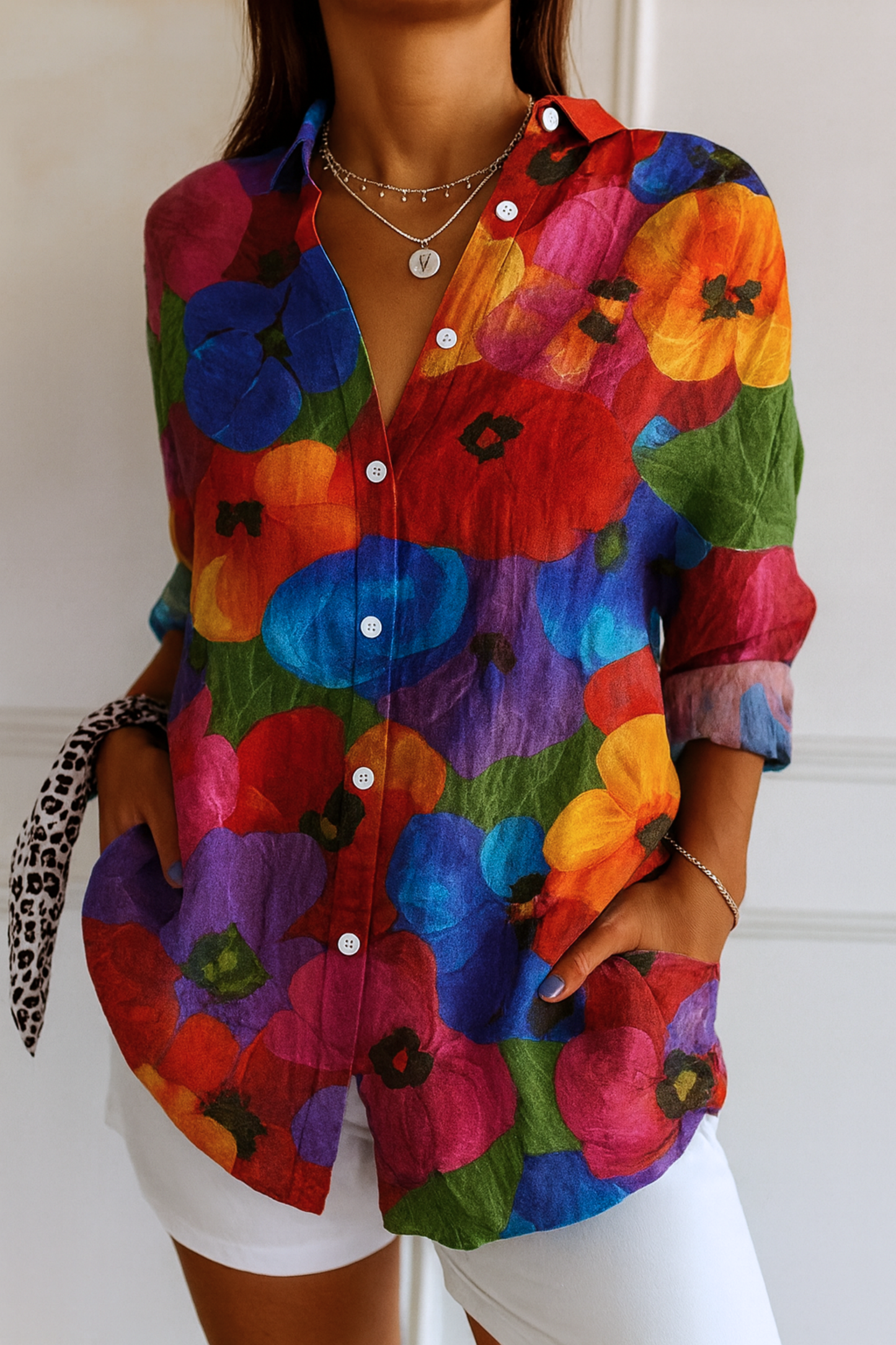 Harper | Elegant Colorful Pattern Blouse