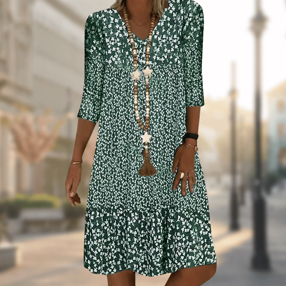 June | Elegant Printed Dress
