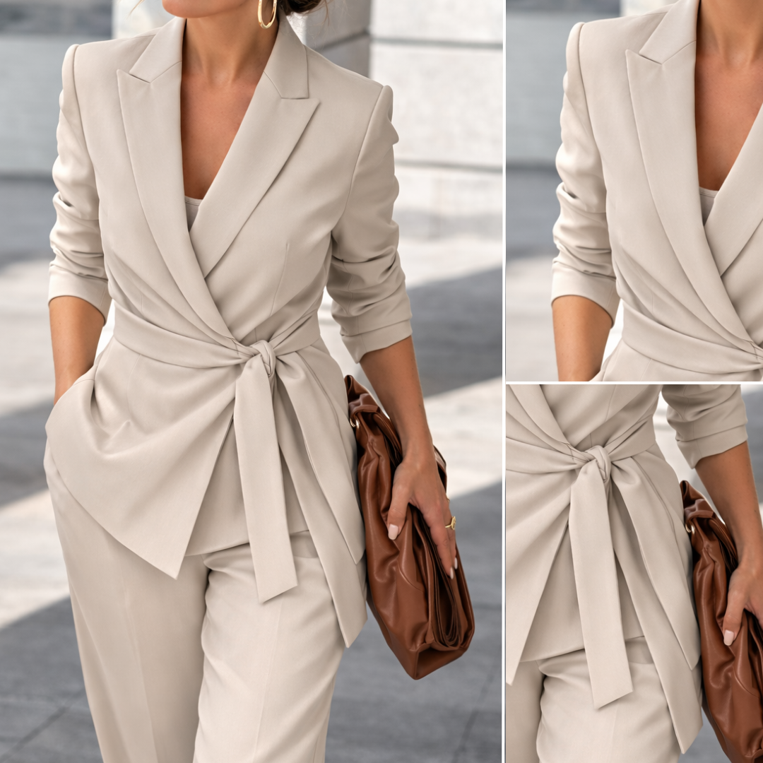 Diana | Fitted Pantsuit with Belt