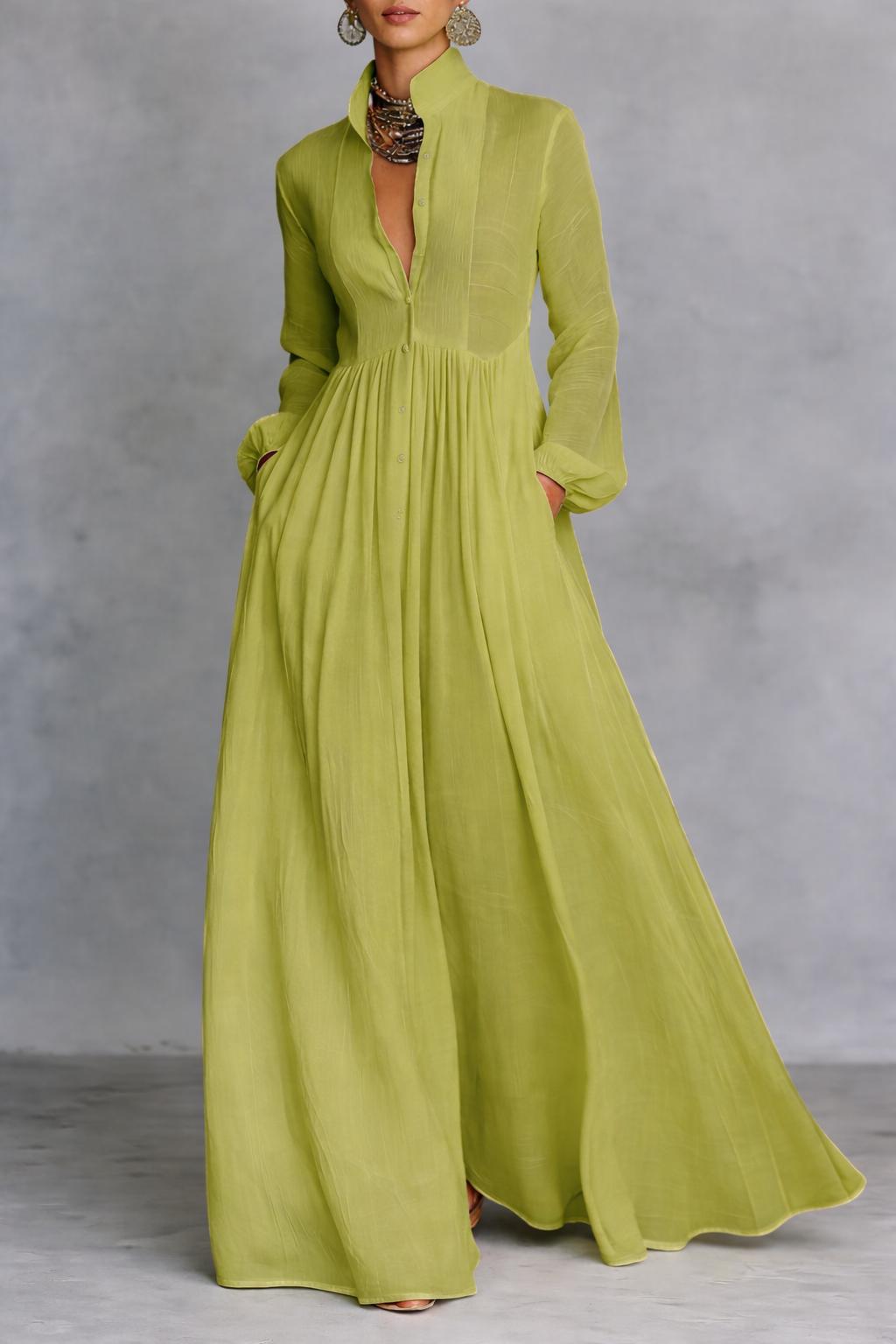 Serena | Button-Front Maxi Dress
