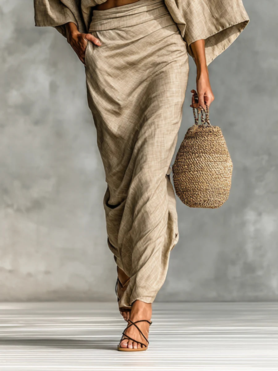 Juliana | Loose Blouse and Maxi Skirt Set