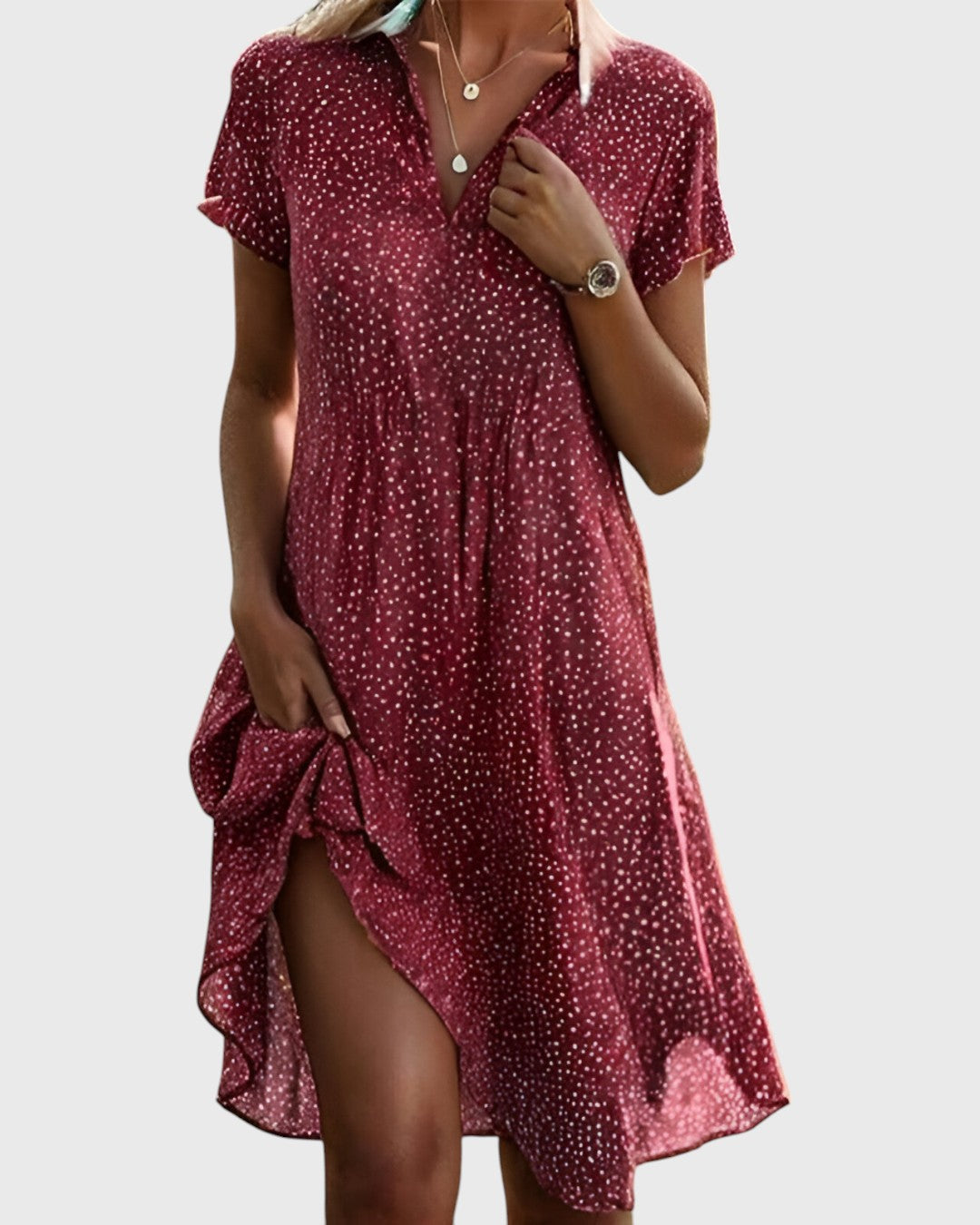 Rivena | Everyday Comfortable Printed Dress