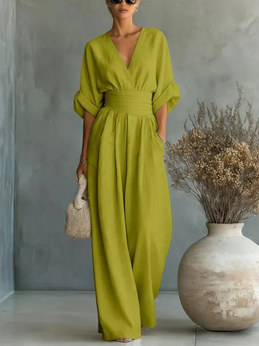 Aria | Elegant High-Waisted Jumpsuit