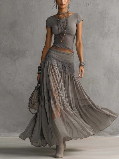 Elena  | Lace-Paneled