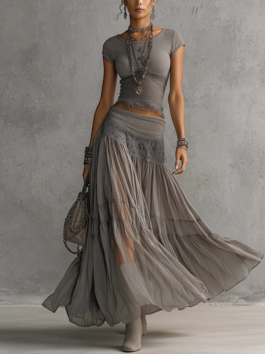 Elena  | Lace-Paneled