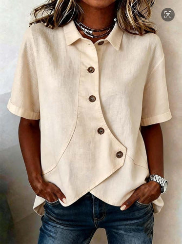 Isolde | Asymmetrical Button-Down Shirt