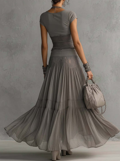 Ester | Aesthetic Maxi Skirt Set
