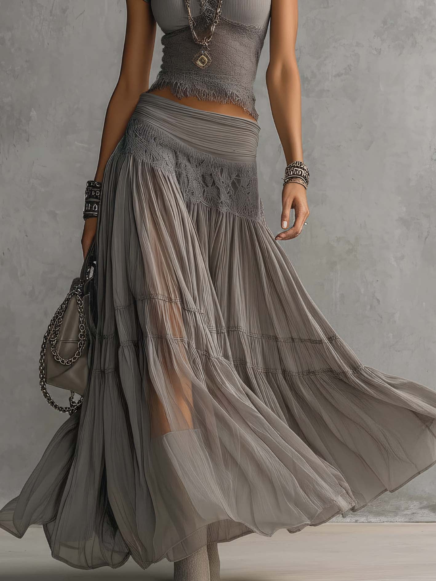 Elena  | Lace-Paneled