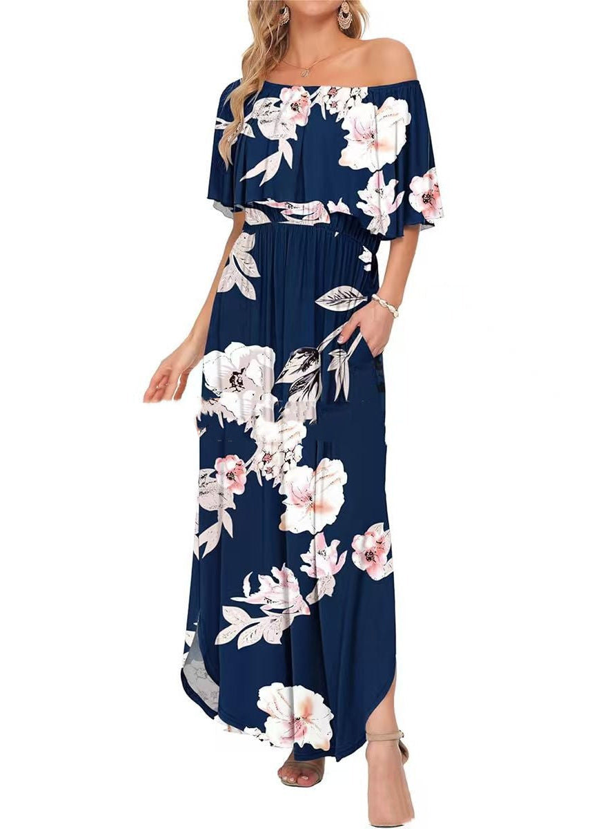 Claire | Printed Off-Shoulder Maxi