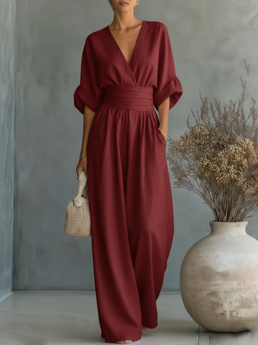 Aria | Elegant High-Waisted Jumpsuit