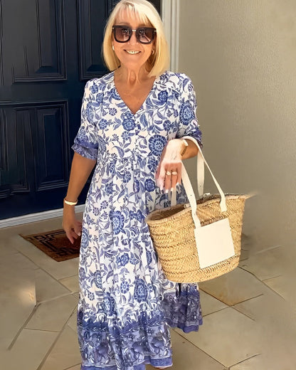 Everly | Summer Graceful V-Neck Floral