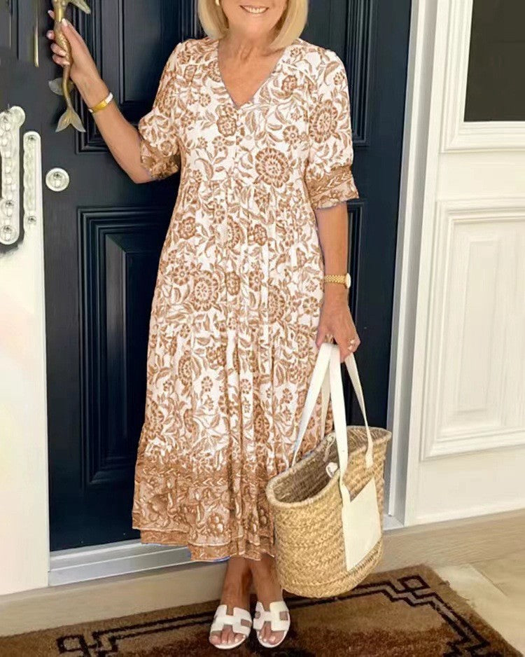 Everly | Summer Graceful V-Neck Floral