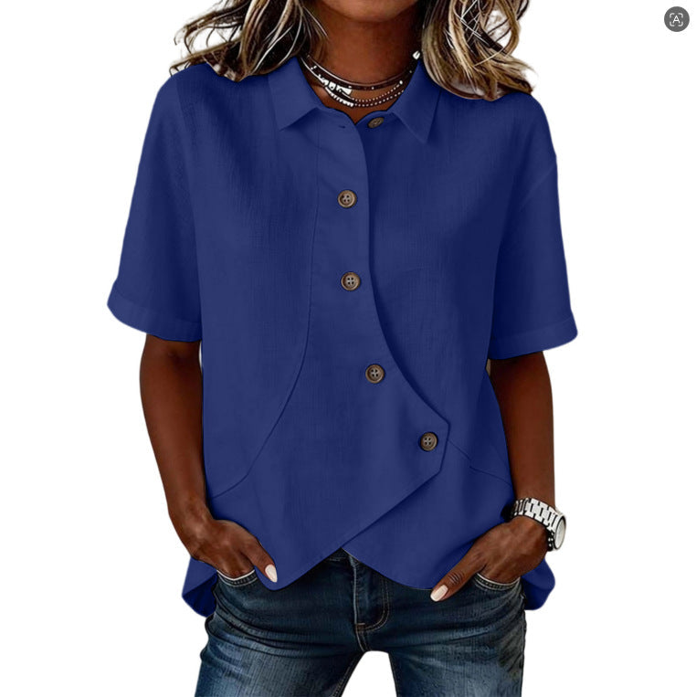 Isolde | Asymmetrical Button-Down Shirt