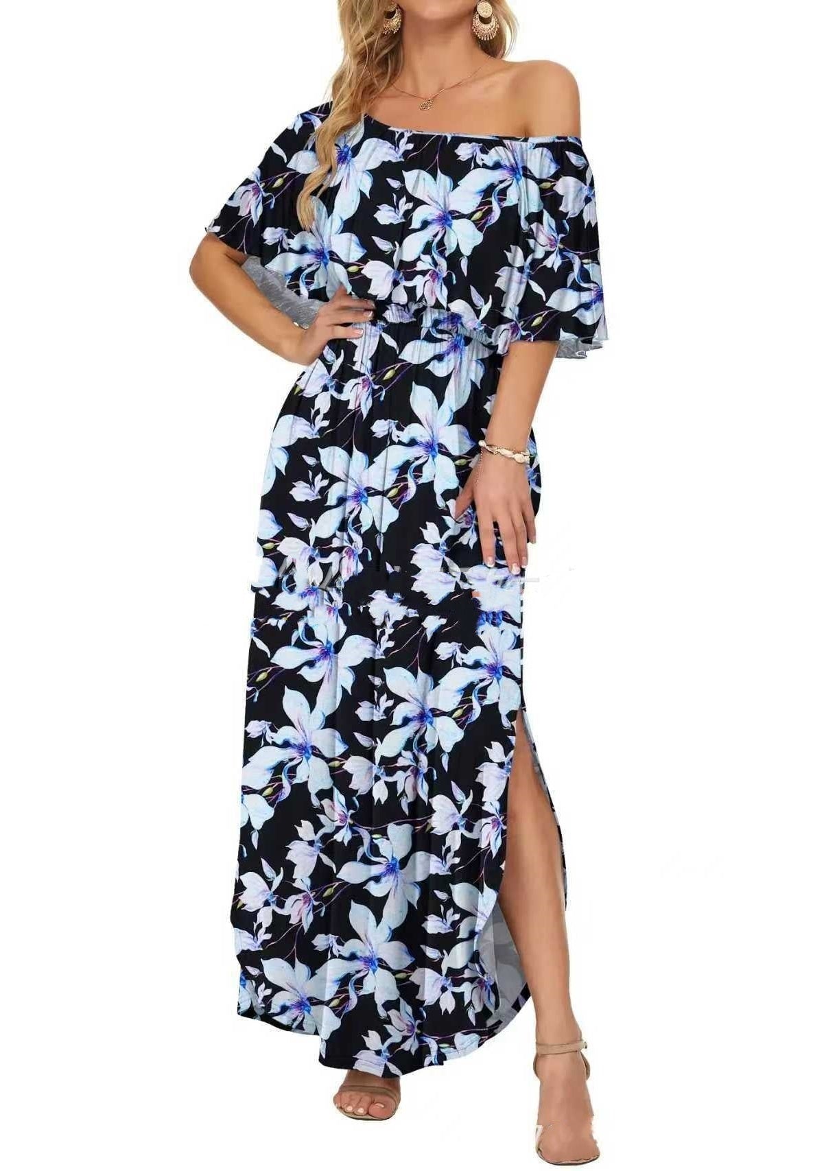 Claire | Printed Off-Shoulder Maxi