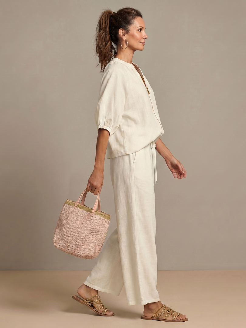 Stella | Casual Zip Blouson Top