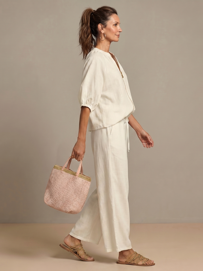Stella | Casual Zip Blouson Top