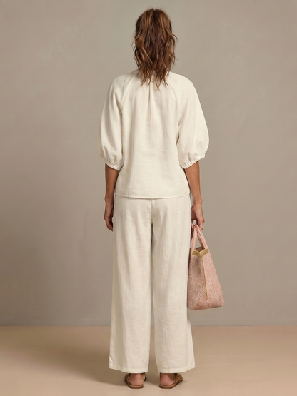 Stella | Casual Zip Blouson Top