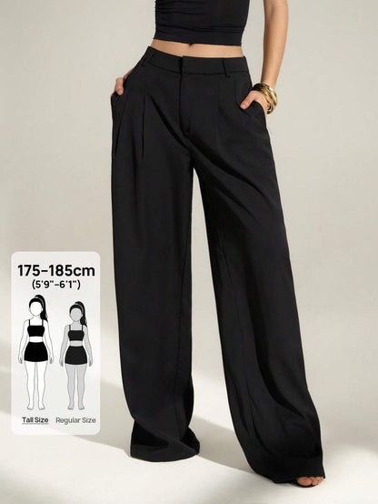 High Waist Pleated Wide Leg Pants