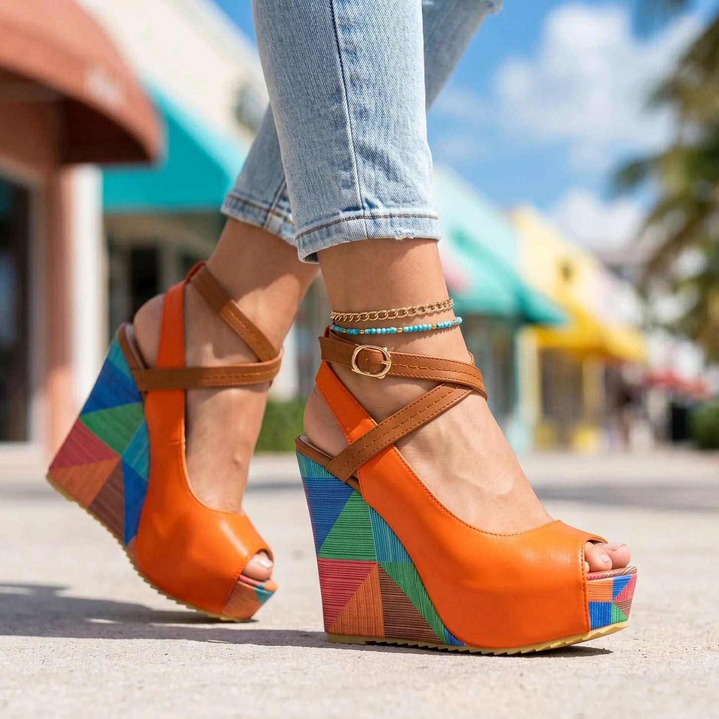 Lyra | Aesthetic Wedge Sandals