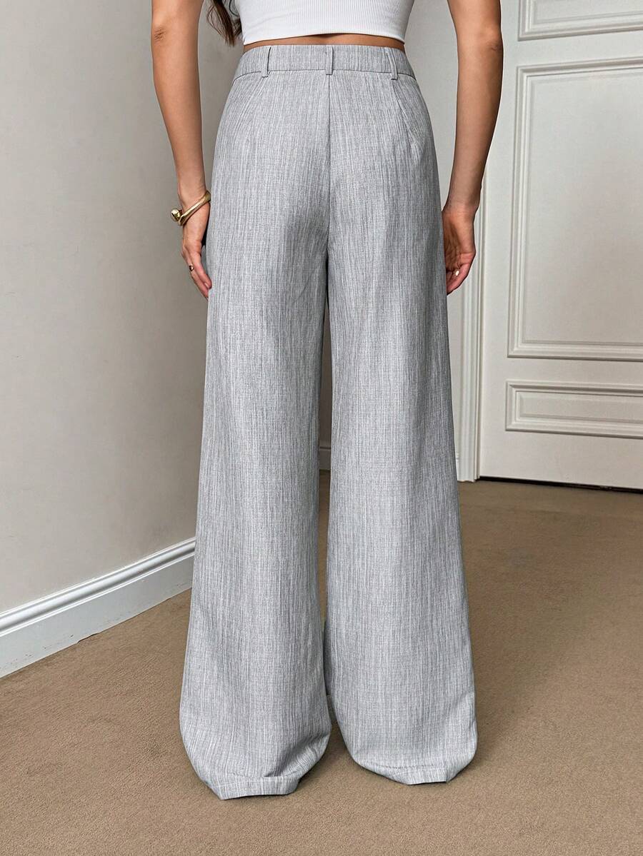 High Waist Pleated Wide Leg Pants