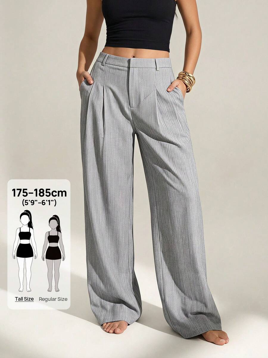High Waist Pleated Wide Leg Pants