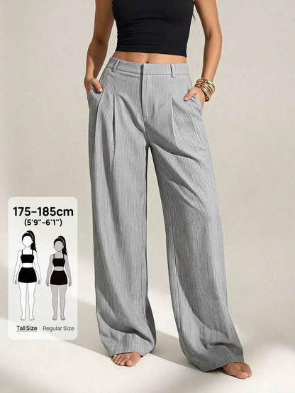 High Waist Pleated Wide Leg Pants