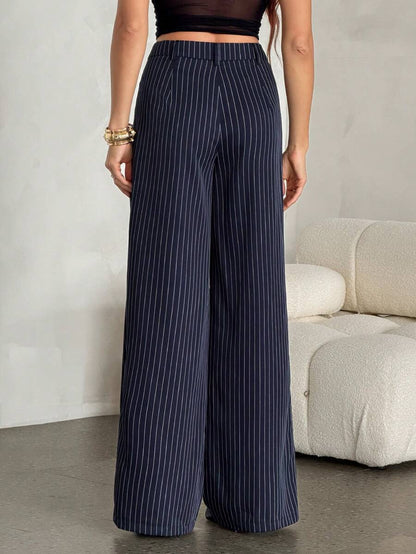 High Waist Pleated Wide Leg Pants