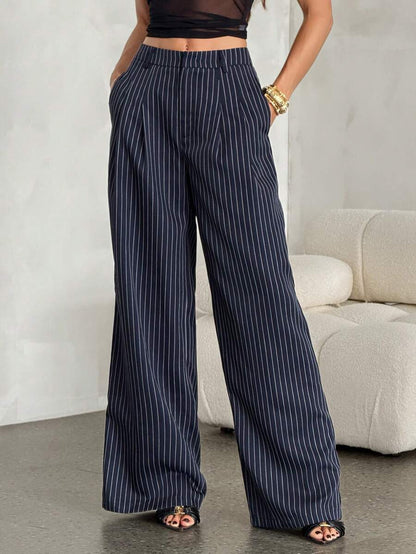 High Waist Pleated Wide Leg Pants