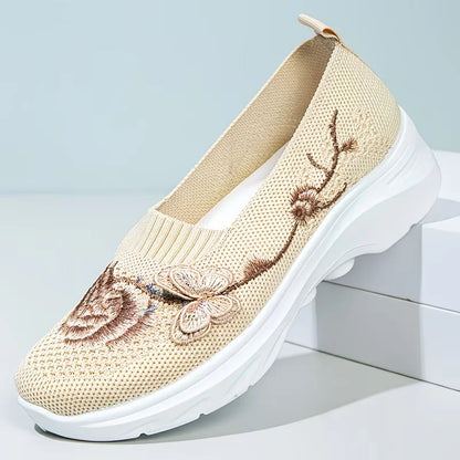 Leetha | Butterfly Embroidered Loafers