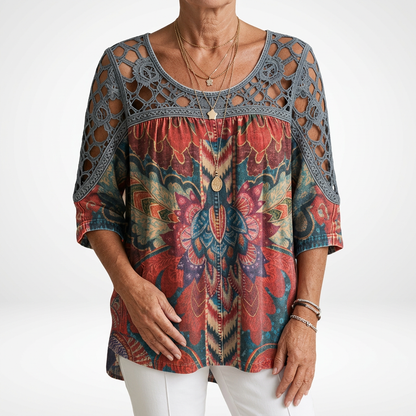 Yvaine | Bohemian Style Print Blouse