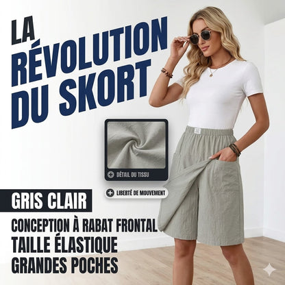 Zarela | Casual Elastic-Waist Skort
