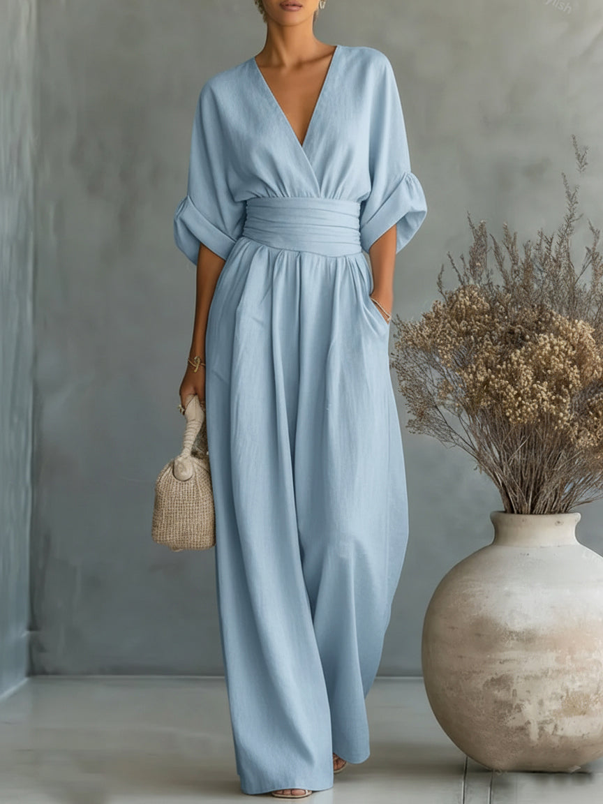 Aria | Elegant High-Waisted Jumpsuit