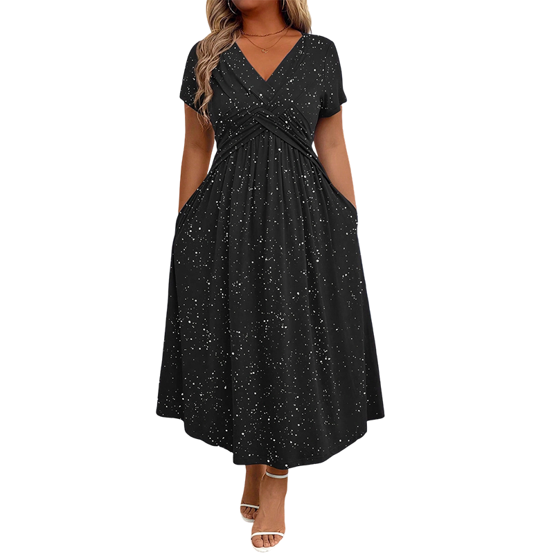 Olivia | Elegant V-neck Midi Dress