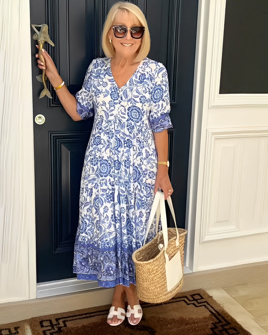 Naomi | Summer V-Neck Floral Dress