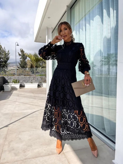Ava | Fashionable French Lace Dress