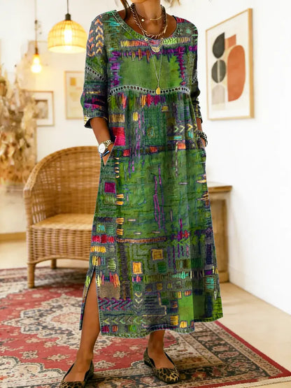 Lunara | Ethnic Patchwork Dress