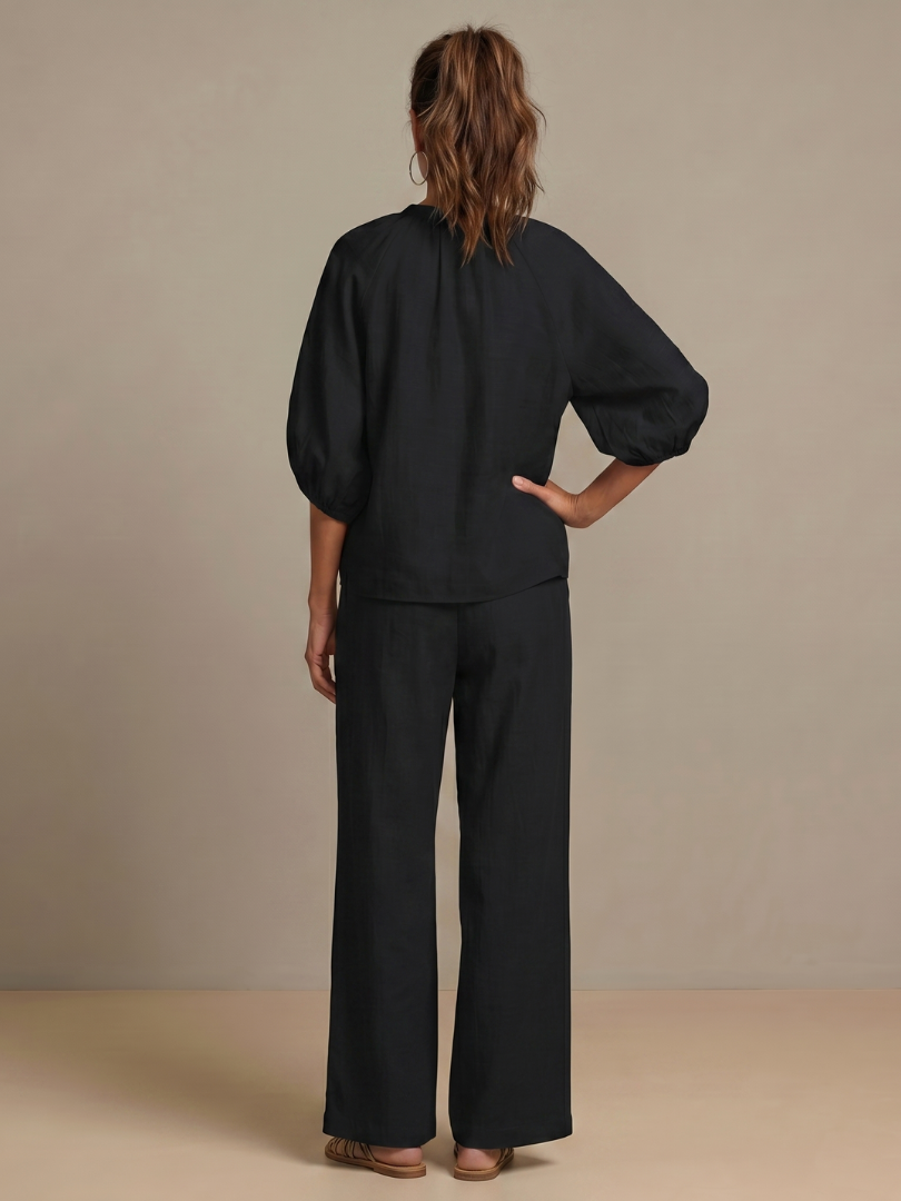 Stella | Casual Zip Blouson Top