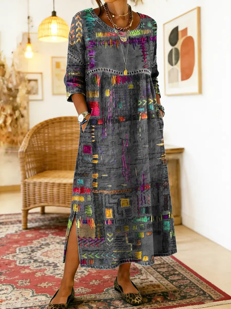 Lunara | Ethnic Patchwork Dress