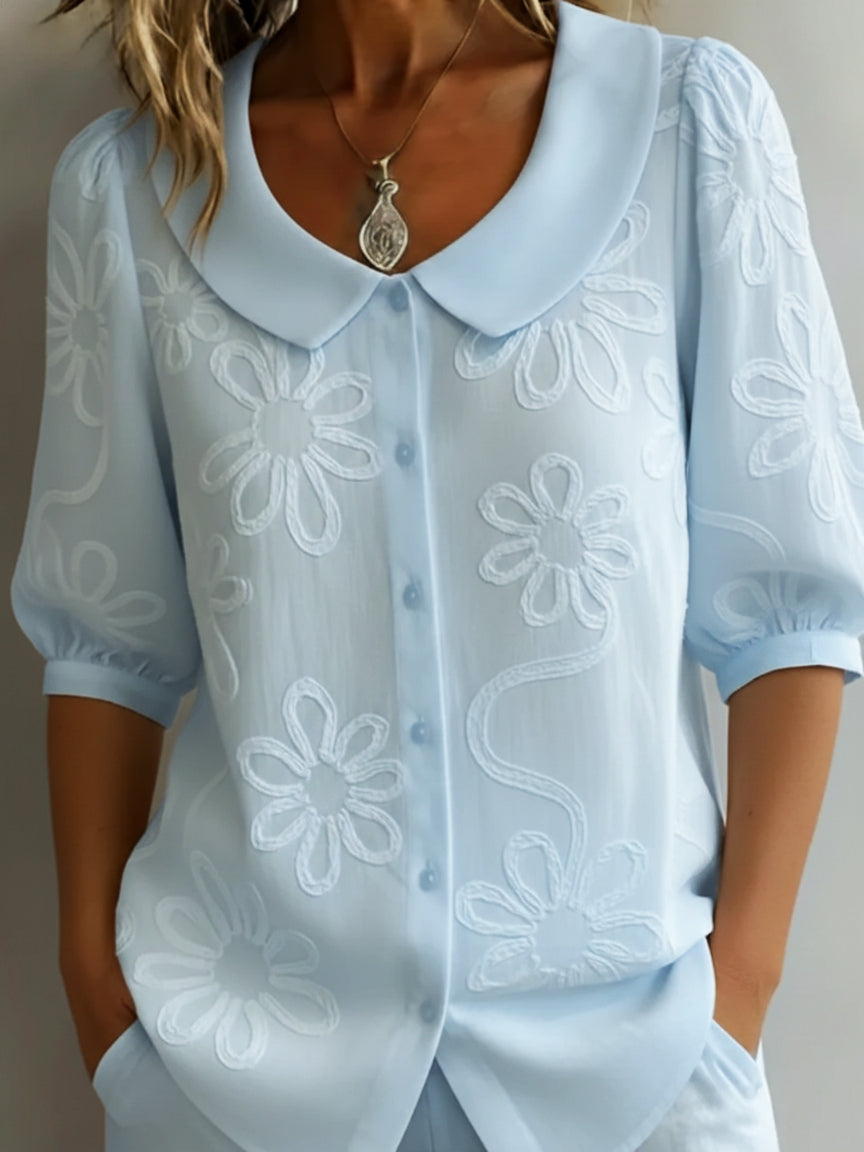 Lucy | Natural Light Floral Blouse