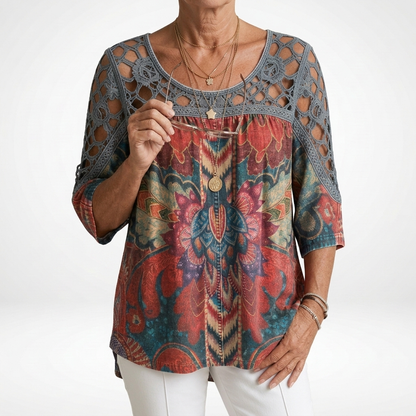 Yvaine | Bohemian Style Print Blouse