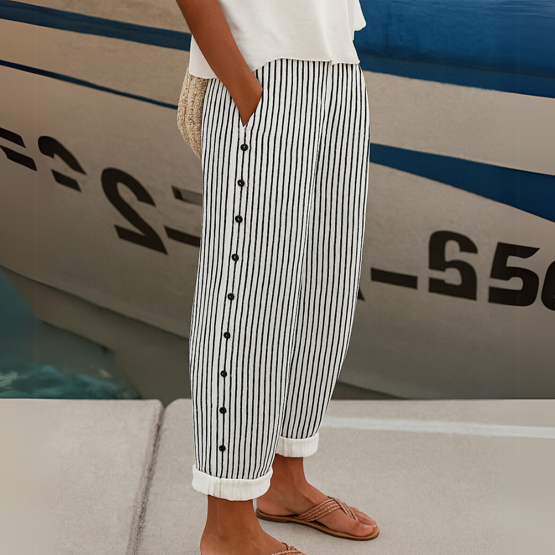 Rhea |  Striped Casual Pants