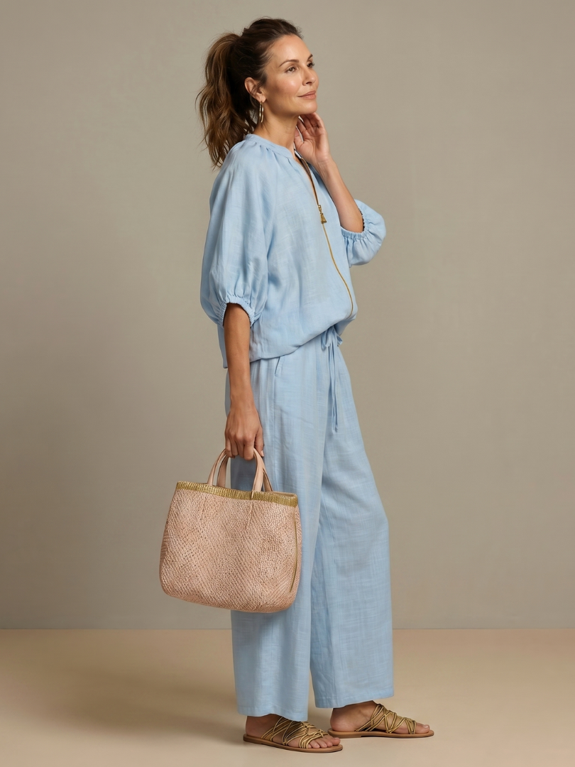 Stella | Casual Zip Blouson Top