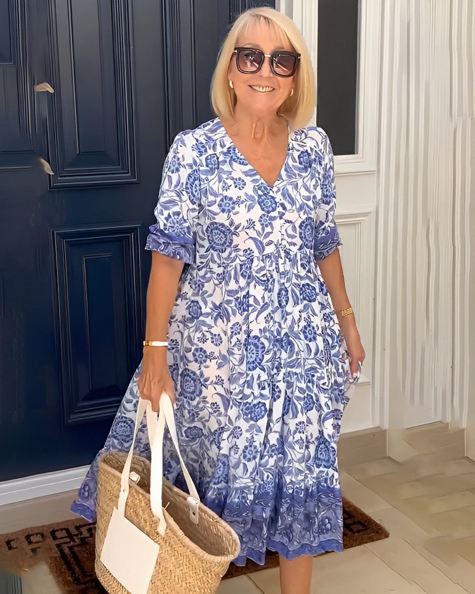 Naomi | Summer V-Neck Floral Dress