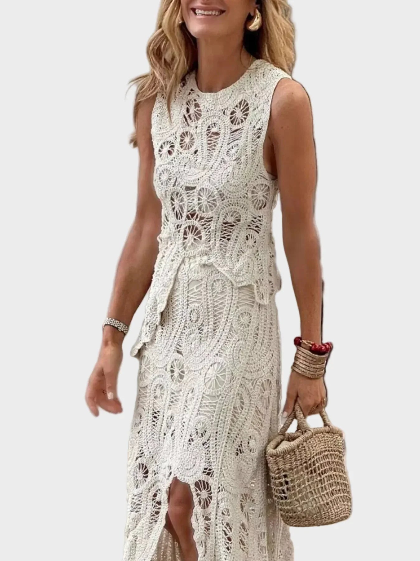 Carmella | Crochet Tank and Skirt Set