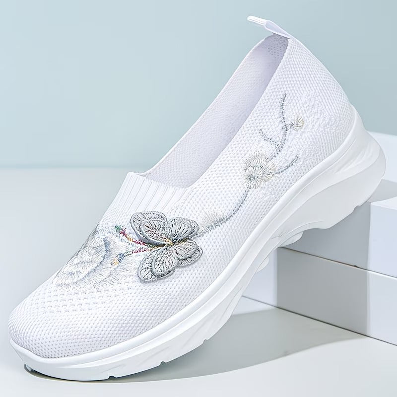 Leetha | Butterfly Embroidered Loafers