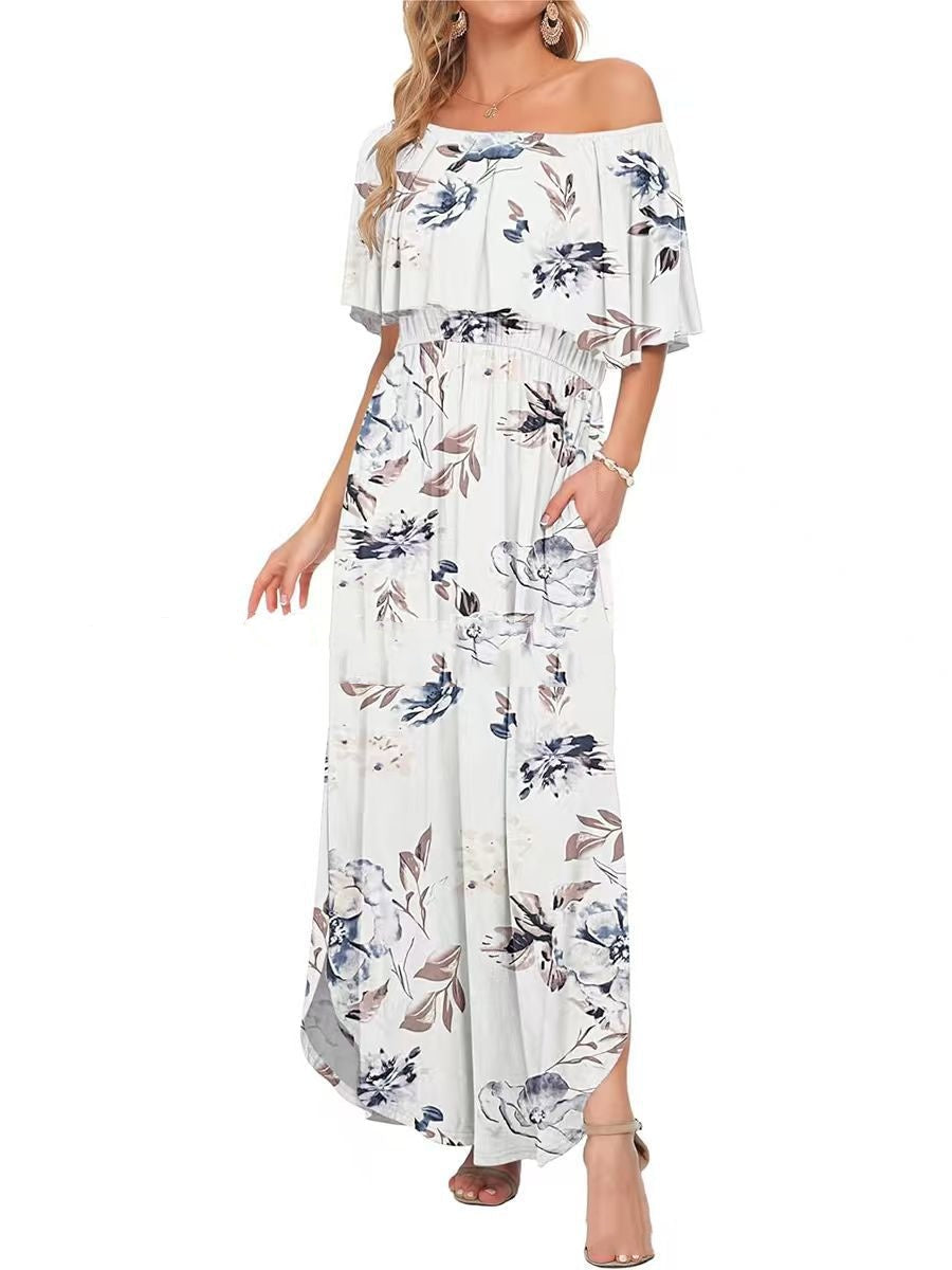 Claire | Printed Off-Shoulder Maxi