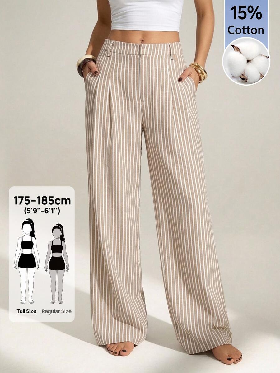 High Waist Pleated Wide Leg Pants