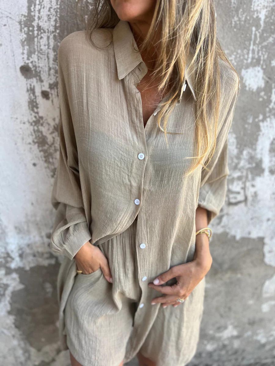Melissa | Linen Blouse and Short Set