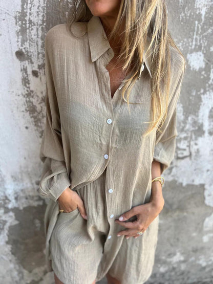 Melissa | Linen Blouse and Short Set